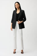 Jacquard Boxy Blazer - Black
