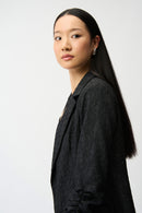 Jacquard Boxy Blazer - Black
