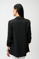 Jacquard Boxy Blazer - Black