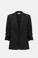 Jacquard Boxy Blazer - Black