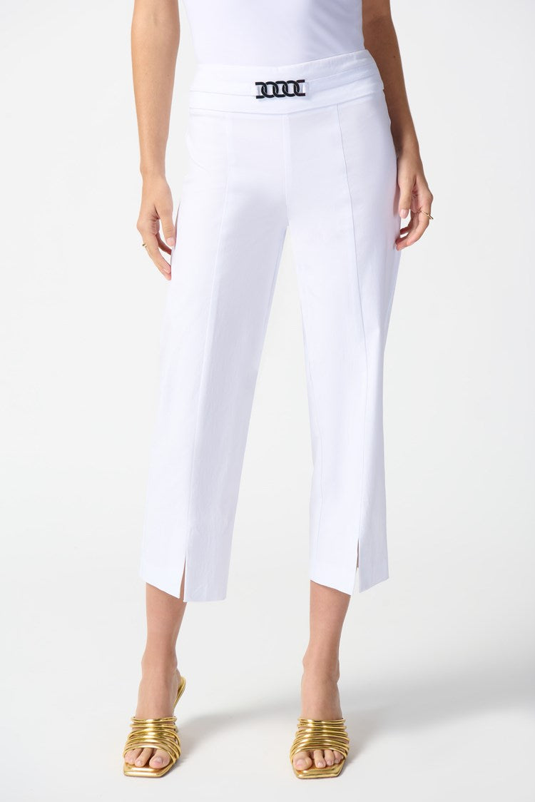 Straight Crop Trouser - White