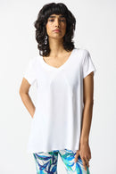 Silky Knit A-Line Top - Vanilla