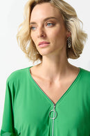 Mesh Inserts Boxy Top - Island Green