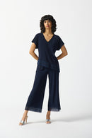 Pull-On Culotte Trousers - Midnight Blue