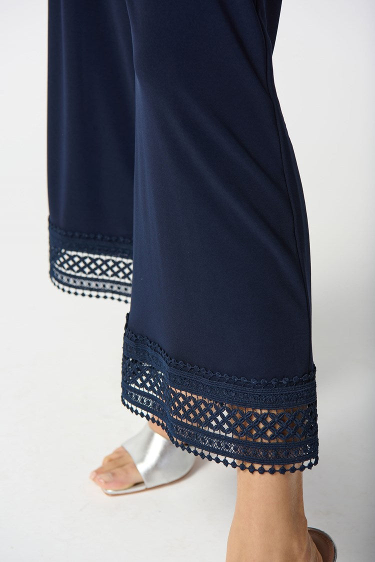 Pull-On Culotte Trousers - Midnight Blue