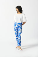 AbstractPrint Crop Trouser - Blue/vanilla