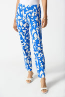 AbstractPrint Crop Trouser - Blue/vanilla