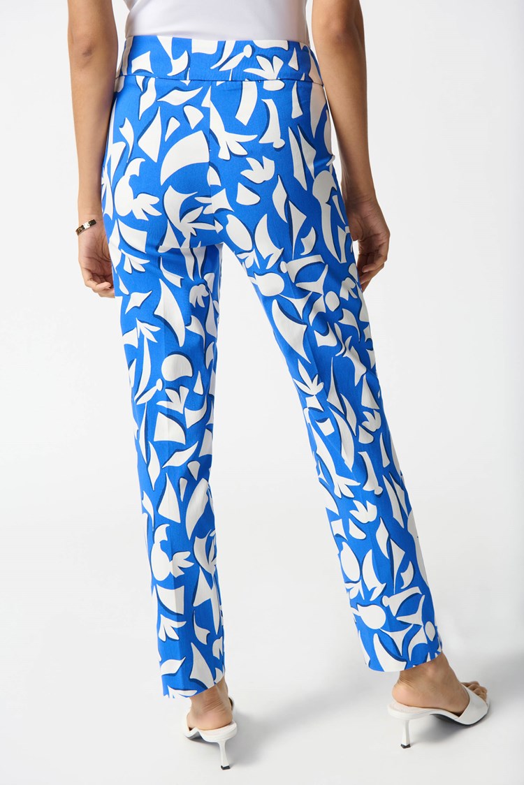 AbstractPrint Crop Trouser - Blue/vanilla