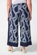 Abstract WideLeg Trouser - Midnight Blue/vanilla