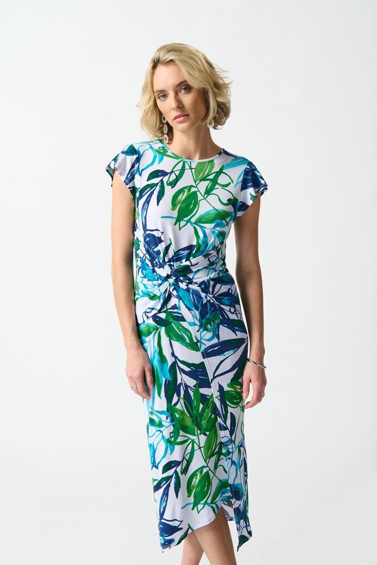 Tropical Print Dress - Vanilla Multi