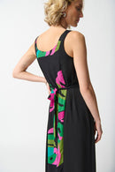 Tropical Print Dress - Black/multi