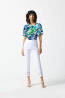 Tropical Print Top - Vanilla Multi
