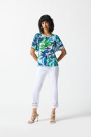Tropical Print Top - Vanilla Multi