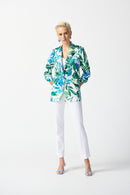 Tropical Print Blazer - Vanilla Multi