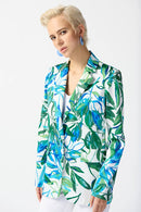 Tropical Print Blazer - Vanilla Multi