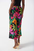 Tropical Print Culottes - Black/multi