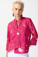 Tropical Print Jacket - Pink/gold