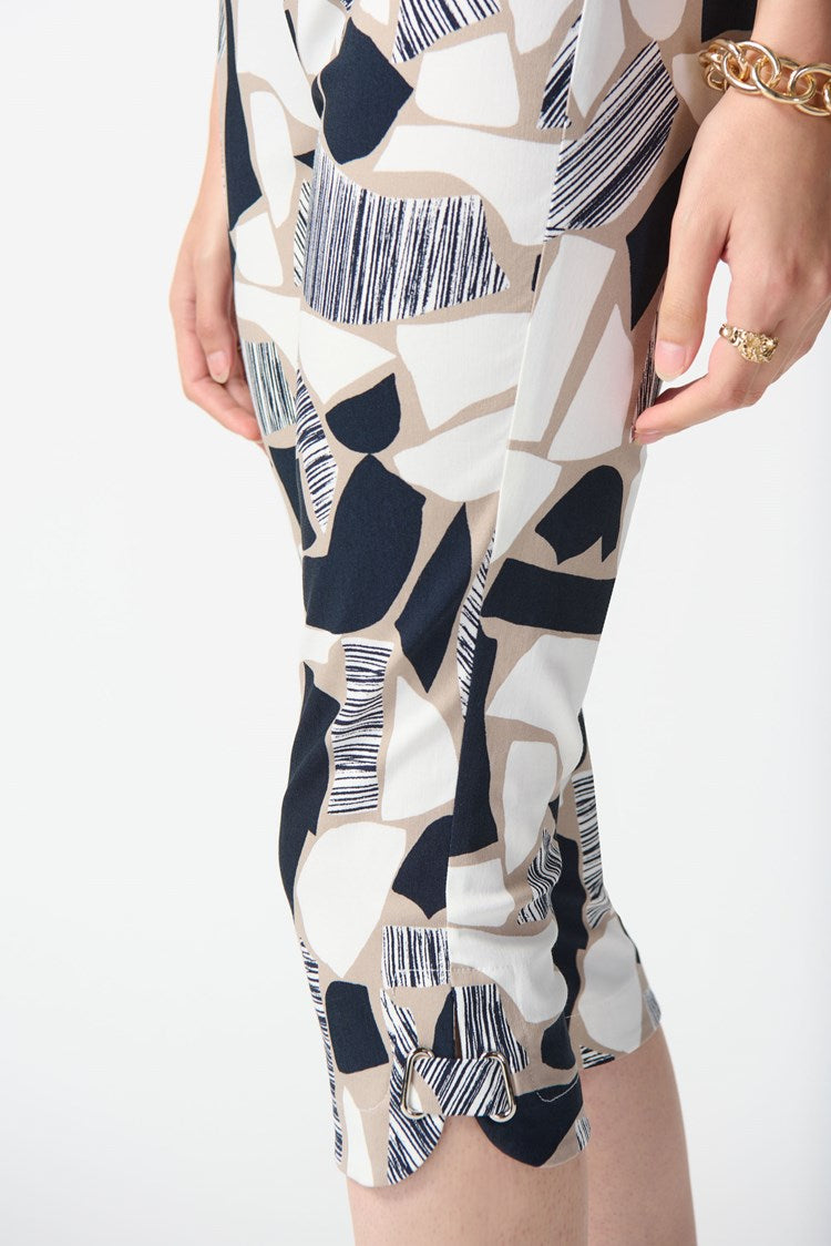 Abstract Capri Trouser - Vanilla Multi