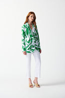 Abstract Print Blazer - Green/vanilla