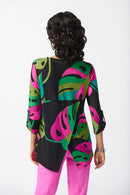 Tropical Print Tunic - Black/multi