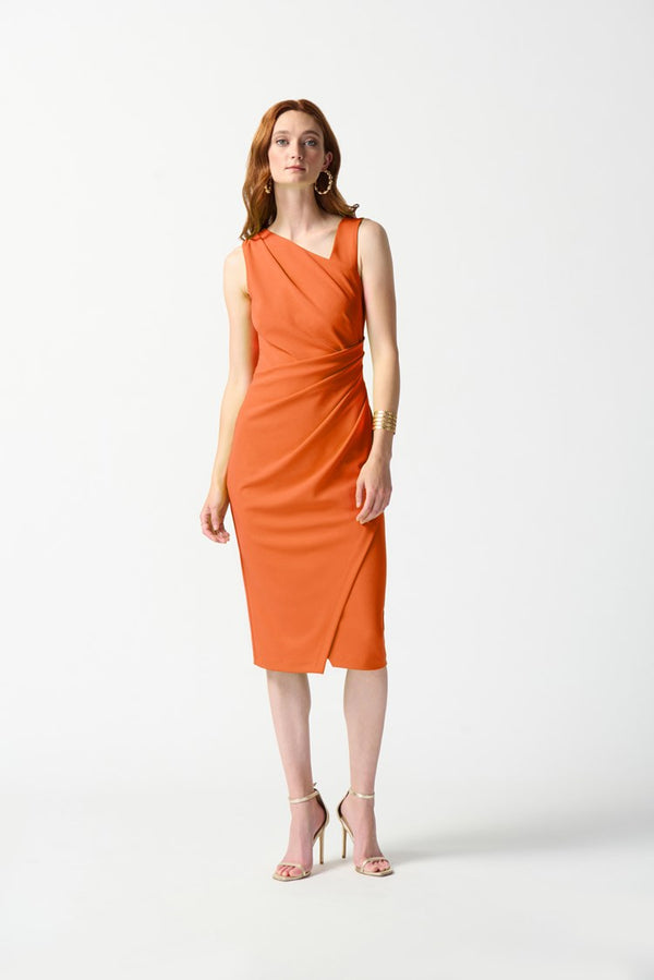 Crepe Sleeveless Dress - Mandarin