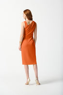 Crepe Sleeveless Dress - Mandarin