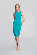 Sleeveless Sheath Dress - Ocean Blue