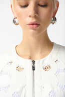 Foiled Suede Jacket - Vanilla