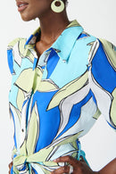 Floral Print Shirt Dress - Vanilla Multi