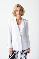 Woven Fitted Blazer - Vanilla