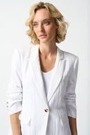 Woven Fitted Blazer - Vanilla