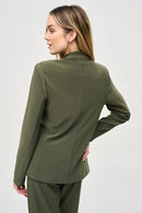 Silky Knit Fitted Blazer - Iguana