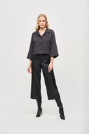 Leatherette Culotte - Black