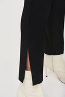 Silky Knit Slim Fit Pants - Black