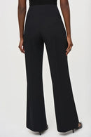 Crepe Wide-Leg Trouser - Black
