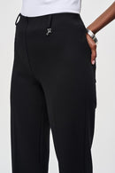 Straight Pull-On Pants - Black