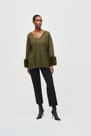 Knit Straight Trousers - Black