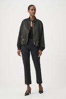 Straight Pull-On Pants - Charcoal Grey