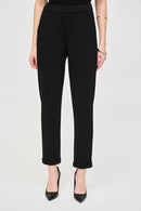 Slim Fit Pull-On Trousers - Black