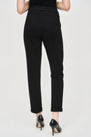Slim Fit Pull-On Trousers - Black