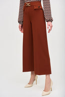 Wide-Leg Cropped Pants - Cinnamon