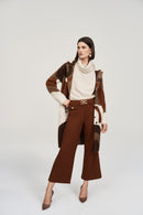 Wide-Leg Cropped Pants - Cinnamon