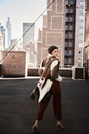 Wide-Leg Cropped Pants - Cinnamon