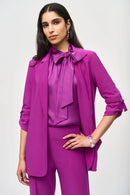 Silky Knit Boxy Blazer - Empress