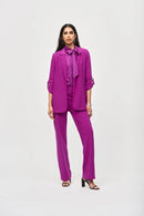 Silky Knit Boxy Blazer - Empress