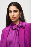 Silky Knit Boxy Blazer - Empress