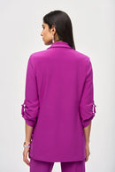Silky Knit Boxy Blazer - Empress