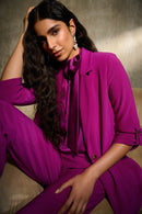 Silky Knit Boxy Blazer - Empress