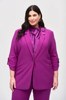 Silky Knit Boxy Blazer - Empress