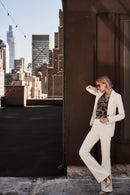 Satin Animal Print Top - Black/multi